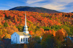 Stowe Community Church Fall, Vermont